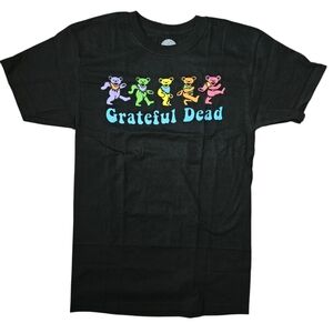Grateful Dead Black Rainbow Dancing Bears Tshirt S Small Deadhead Colorful Cute